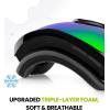 imageOutdoorMaster Kids Ski Goggles  Helmet Compatible Snow Goggles for Boys ampamp Girls with 100 UV ProtectionRevo Greenlens Vlt 28