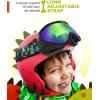 imageOutdoorMaster Kids Ski Goggles  Helmet Compatible Snow Goggles for Boys ampamp Girls with 100 UV ProtectionRevo Greenlens Vlt 28