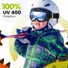 imageOutdoorMaster Kids Ski Goggles  Helmet Compatible Snow Goggles for Boys ampamp Girls with 100 UV ProtectionVlt 10