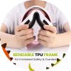 imageOutdoorMaster Kids Ski Goggles  Helmet Compatible Snow Goggles for Boys ampamp Girls with 100 UV ProtectionVlt 28 White Frame Rose Red Lens