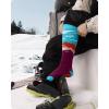imageOutdoorMaster Ski Socks 2Pair Pack Skiing and Snowboarding Thermal Socks for Women Over The Calf NonSlip CuffHenna