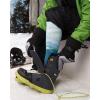 imageOutdoorMaster Ski Socks 2Pair Pack Skiing and Snowboarding Thermal Socks for Women Over The Calf NonSlip CuffOcean Blue