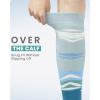 imageOutdoorMaster Ski Socks 2Pair Pack Skiing and Snowboarding Thermal Socks for Women Over The Calf NonSlip CuffOcean Blue