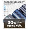 imageSki Socks 2Pack Merino Wool Over The Calf NonSlip Cuff for Men ampamp WomenABlue