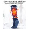 imageSki Socks 2Pack Merino Wool Over The Calf NonSlip Cuff for Men ampamp WomenABlue