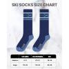 imageSki Socks 2Pack Merino Wool Over The Calf NonSlip Cuff for Men ampamp WomenABlue