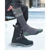 imageSki Socks 2Pack Merino Wool Over The Calf NonSlip Cuff for Men ampamp WomenAGray
