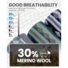 imageSki Socks 2Pack Merino Wool Over The Calf NonSlip Cuff for Men ampamp WomenAGray