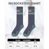 imageSki Socks 2Pack Merino Wool Over The Calf NonSlip Cuff for Men ampamp WomenAGray