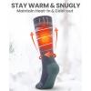 imageSki Socks 2Pack Merino Wool Over The Calf NonSlip Cuff for Men ampamp WomenAGray