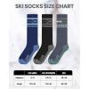 imageSki Socks 2Pack Merino Wool Over The Calf NonSlip Cuff for Men ampamp WomenAGrayBlackBlue