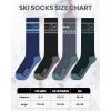 imageSki Socks 2Pack Merino Wool Over The Calf NonSlip Cuff for Men ampamp WomenAGrayBlackBlueGreen