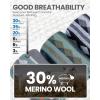 imageSki Socks 2Pack Merino Wool Over The Calf NonSlip Cuff for Men ampamp WomenAGrayBlackGreen