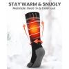 imageSki Socks 2Pack Merino Wool Over The Calf NonSlip Cuff for Men ampamp WomenAGrayBlackGreen