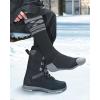 imageSki Socks 2Pack Merino Wool Over The Calf NonSlip Cuff for Men ampamp WomenAGrayBlackGreen
