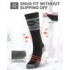 imageSki Socks 2Pack Merino Wool Over The Calf NonSlip Cuff for Men ampamp WomenAGrayBlackGreen