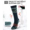 imageSki Socks 2Pack Merino Wool Over The Calf NonSlip Cuff for Men ampamp WomenAGreen