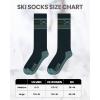 imageSki Socks 2Pack Merino Wool Over The Calf NonSlip Cuff for Men ampamp WomenAGreen
