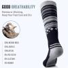 imageSki Socks 2Pack Merino Wool Over The Calf NonSlip Cuff for Men ampamp WomenBlack