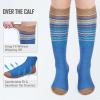 imageSki Socks 2Pack Merino Wool Over The Calf NonSlip Cuff for Men ampamp WomenBlue
