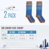 imageSki Socks 2Pack Merino Wool Over The Calf NonSlip Cuff for Men ampamp WomenBlue