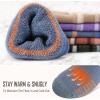 imageSki Socks 2Pack Merino Wool Over The Calf NonSlip Cuff for Men ampamp WomenBlue Orange