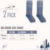 imageSki Socks 2Pack Merino Wool Over The Calf NonSlip Cuff for Men ampamp WomenBlue Orange