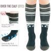 imageSki Socks 2Pack Merino Wool Over The Calf NonSlip Cuff for Men ampamp WomenDark Green