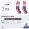 imageSki Socks 2Pack Merino Wool Over The Calf NonSlip Cuff for Men ampamp WomenFringes
