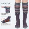 imageSki Socks 2Pack Merino Wool Over The Calf NonSlip Cuff for Men ampamp WomenGray