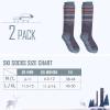 imageSki Socks 2Pack Merino Wool Over The Calf NonSlip Cuff for Men ampamp WomenGray