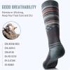 imageSki Socks 2Pack Merino Wool Over The Calf NonSlip Cuff for Men ampamp WomenGray