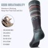 imageSki Socks 2Pack Merino Wool Over The Calf NonSlip Cuff for Men ampamp WomenGrayPinkPurpleKhaki