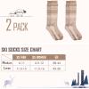 imageSki Socks 2Pack Merino Wool Over The Calf NonSlip Cuff for Men ampamp WomenKhaki