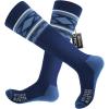 imageSki Socks 2Pack Merino Wool Over The Calf NonSlip Cuff for Men ampamp WomenABlue