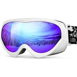 imageOutdoorMaster Kids Ski Goggles  Helmet Compatible Snow Goggles for Boys ampamp Girls with 100 UV ProtectionGraylens Vlt 36