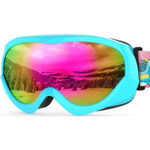 imageOutdoorMaster Kids Ski Goggles  Helmet Compatible Snow Goggles for Boys ampamp Girls with 100 UV ProtectionVlt 135