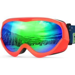 imageOutdoorMaster Kids Ski Goggles  Helmet Compatible Snow Goggles for Boys ampamp Girls with 100 UV ProtectionVlt 18