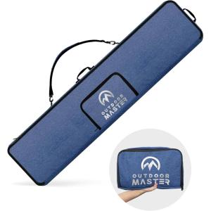 imageOutdoorMaster Snowboard Bag  900D Water Resistant Snowboard Travel Bag with Shoulder Strap Foldable Storage DesignBlue