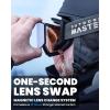 imageOutdoorMaster Falcon Ski Goggles Lens by ZEISS OTG Snowboard Goggles Antifog Magnetic Interchangeable Lens Snow GogglesAbluefrozen Vlt 186  Yellowlens