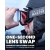 imageOutdoorMaster Falcon Ski Goggles Lens by ZEISS OTG Snowboard Goggles Antifog Magnetic Interchangeable Lens Snow GogglesAforestgreen Vlt 18  Yellowlens