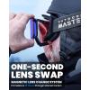 imageOutdoorMaster Falcon Ski Goggles Lens by ZEISS OTG Snowboard Goggles Antifog Magnetic Interchangeable Lens Snow GogglesAhydroblue Vlt 27  Yellowlens