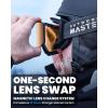 imageOutdoorMaster Falcon Ski Goggles Lens by ZEISS OTG Snowboard Goggles Antifog Magnetic Interchangeable Lens Snow GogglesAorangebronze Vlt 16  Yellowlens