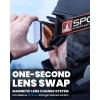 imageOutdoorMaster Falcon Ski Goggles Lens by ZEISS OTG Snowboard Goggles Antifog Magnetic Interchangeable Lens Snow GogglesSpc Strapbluefrozen Vlt 186  Yellowlen