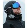 imageOutdoorMaster Heron Ski Goggles with 2 Lens Frameless Magnetic Interchangeable HD Toric Lens OTG Snowboard GogglesAblackframe Revoblue Vlt 15  Yellowlens