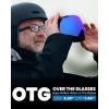 imageOutdoorMaster Heron Ski Goggles with 2 Lens Frameless Magnetic Interchangeable HD Toric Lens OTG Snowboard GogglesAblackframe Revoblue Vlt 15  Yellowlens