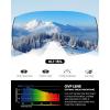 imageOutdoorMaster Heron Ski Goggles with 2 Lens Frameless Magnetic Interchangeable HD Toric Lens OTG Snowboard GogglesAblackframe Revoblue Vlt 15  Yellowlens