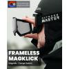 imageOutdoorMaster Heron Ski Goggles with 2 Lens Frameless Magnetic Interchangeable HD Toric Lens OTG Snowboard GogglesAblackframe Silver Vlt 10  Yellowlens
