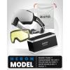 imageOutdoorMaster Heron Ski Goggles with 2 Lens Frameless Magnetic Interchangeable HD Toric Lens OTG Snowboard GogglesAblackframe Silver Vlt 10  Yellowlens