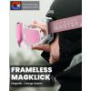 imageOutdoorMaster Heron Ski Goggles with 2 Lens Frameless Magnetic Interchangeable HD Toric Lens OTG Snowboard GogglesAwhiteframe Pink Vlt 46  Silverlens
